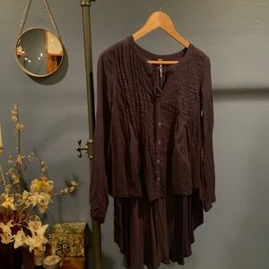 Free People high low Peasant blouse
